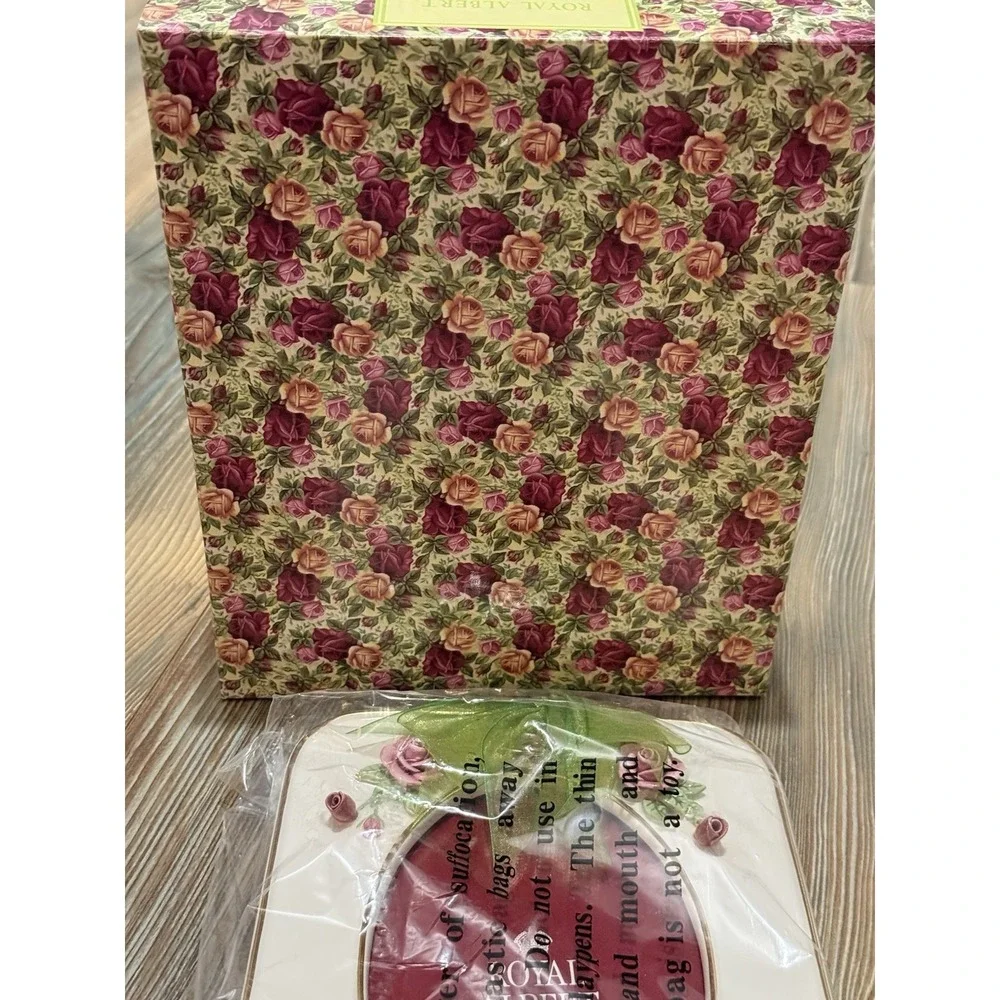 New Royal Albert Old Country Roses Photo Frame Unused w/ Box Raised Roses